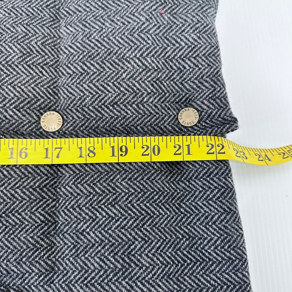 Roots‎ Canada Kids Puffer Vest Herringbone Tweed Brown Suede Patch Size XXL TTG - Picture 9 of 9